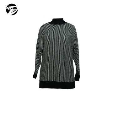 Autumn Winter fashion stripe Women Turtleneck Pullover Sweater Womens Striped sweater